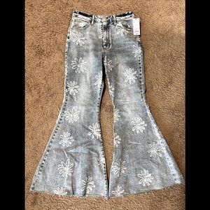 Wild Fable Flower Printed Bell Bottoms SIZE 10
